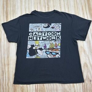 Cartoon Network Character Squad T-Shirt Large 100% Cotton XL Short‎ Sleeve Fade